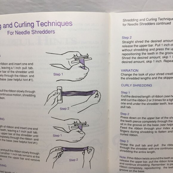 Vintage 2 Book Set Creative Gift Wrapping Fun Easy Simply Shreds Ribbon Shredder - Picture 13 of 16